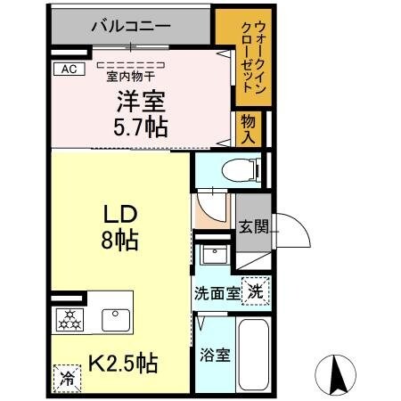 CLASSEUM仙台小田原 D棟の物件間取画像