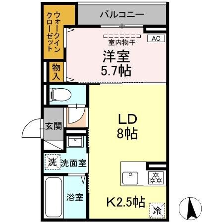 CLASSEUM仙台小田原 D棟の物件間取画像