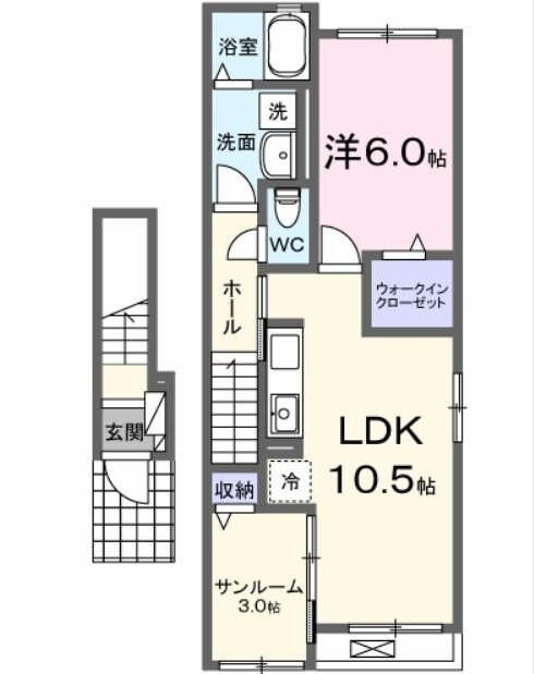 「仮称」鶴ケ谷8丁目アパートの物件間取画像