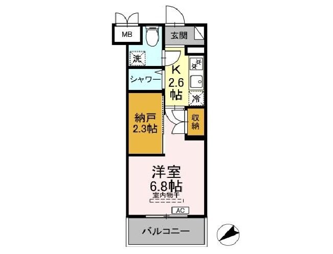 CINZA若林の物件間取画像