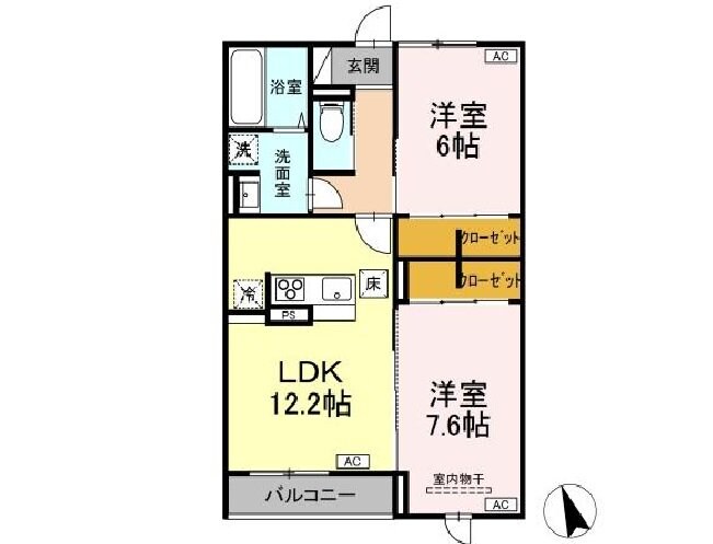 FORENA荒井の物件間取画像