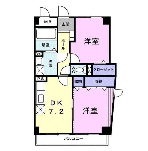サンハイツ宮千代の物件間取画像
