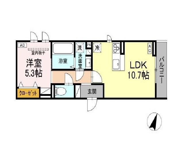 セレスティア大和町の物件間取画像