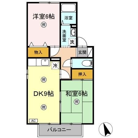 ツインコート A・Bの物件間取画像