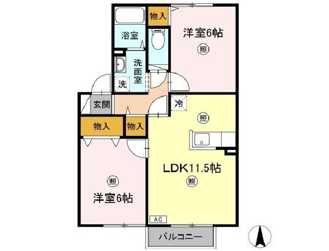セジュール ABの物件間取画像