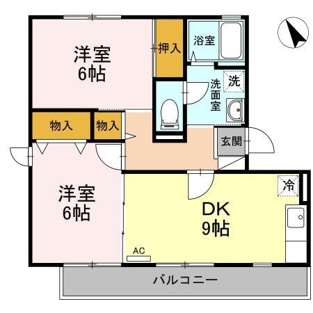 ハイカムール八乙女ST Iの物件間取画像