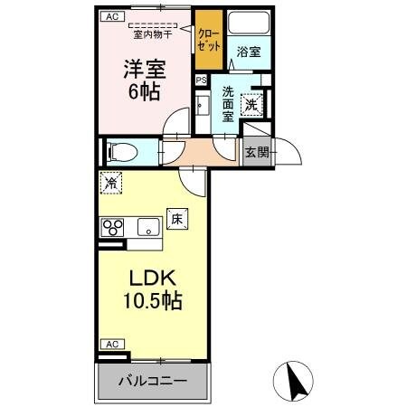プレドフルールVの物件間取画像