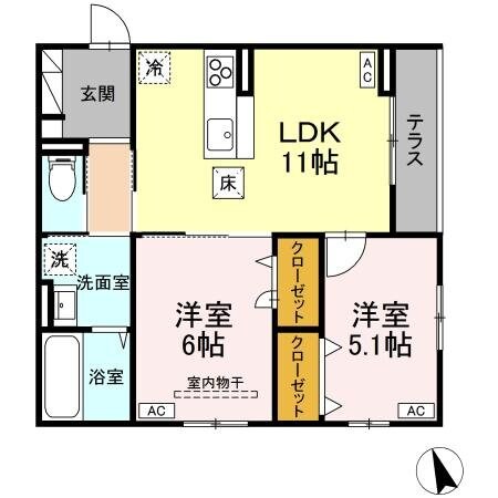 ボヌールKの物件間取画像