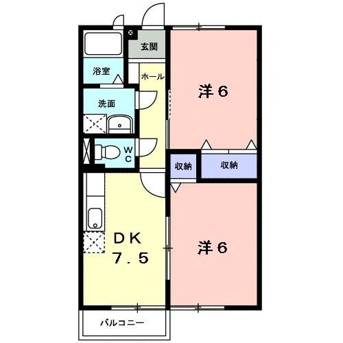 コーポ早坂の物件間取画像