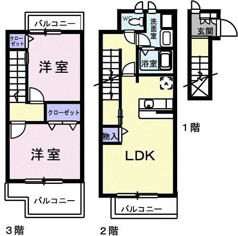 メイポールけやき Bの物件間取画像