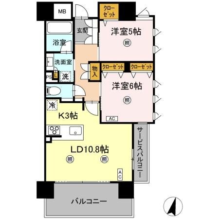 グローリオコンフォート青葉通一番町の物件間取画像