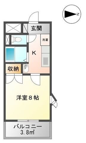 グランドール弐番館の物件間取画像