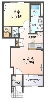 クレストコートIIの物件間取画像