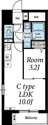 サンライズ本町の物件間取画像