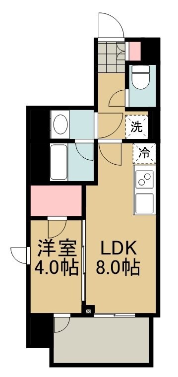 シーズンフラッツ一番町の物件間取画像