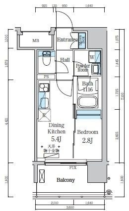 デュオフラッツ仙台木町通リネアの物件間取画像