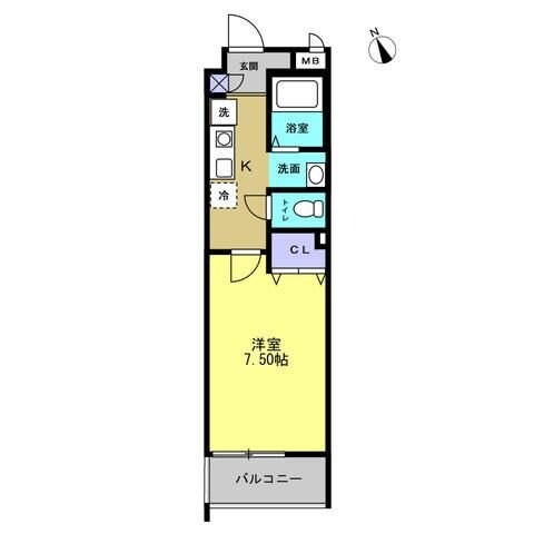 クオーレ福沢町の物件間取画像