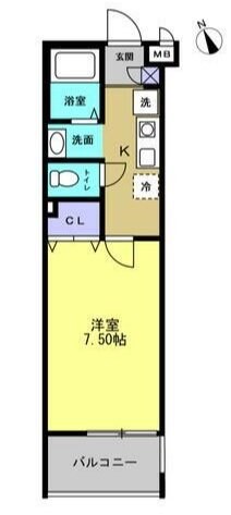 クオーレ福沢町の物件間取画像