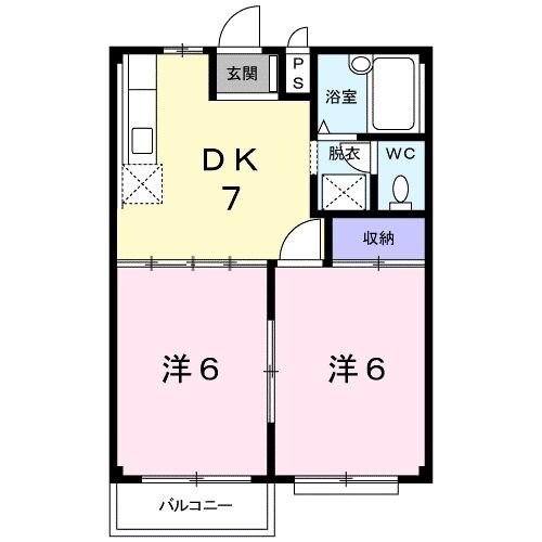 エルディム鈎取の物件間取画像