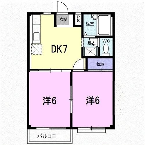 エルディム横山の物件間取画像