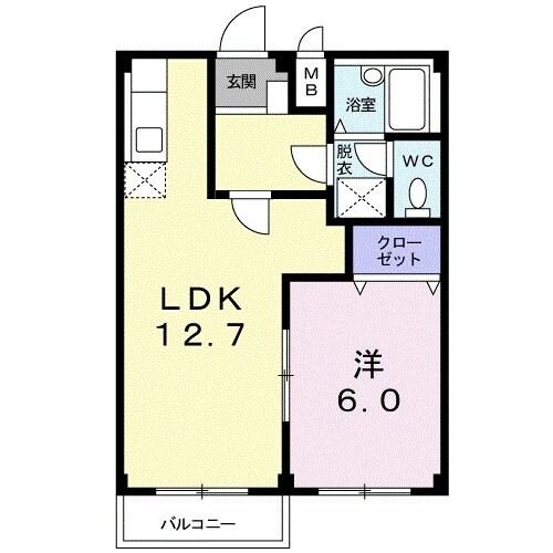エルディム横山の物件間取画像