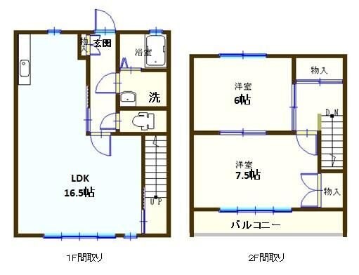 サンコーポタシロの物件間取画像