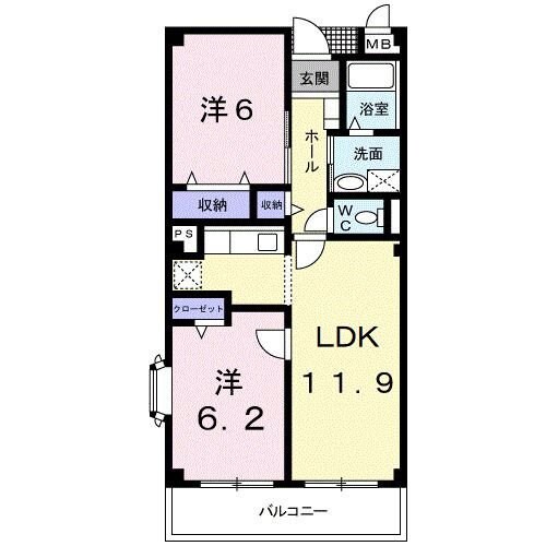 サニーヒル仙台南の物件間取画像