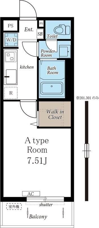 エヌエー宮城野の物件間取画像