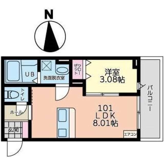 フォリアビレッジ長町南 Aの物件間取画像