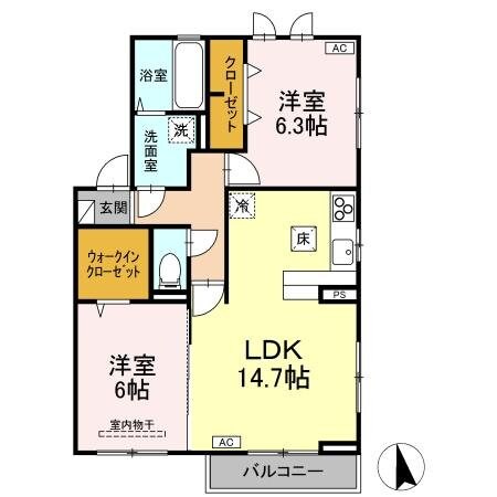 フランメゾンの物件間取画像