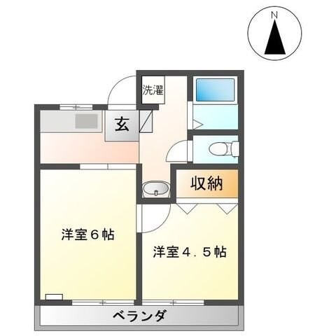 サンハウスアストの物件間取画像