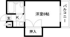 コーポ台原Bの物件間取画像