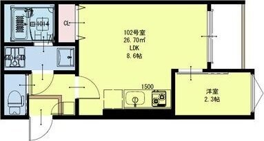 R-SMART 福田町駅の物件間取画像