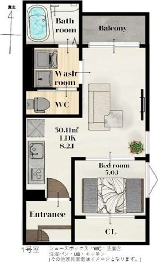REGALEST薬師堂駅の物件間取画像
