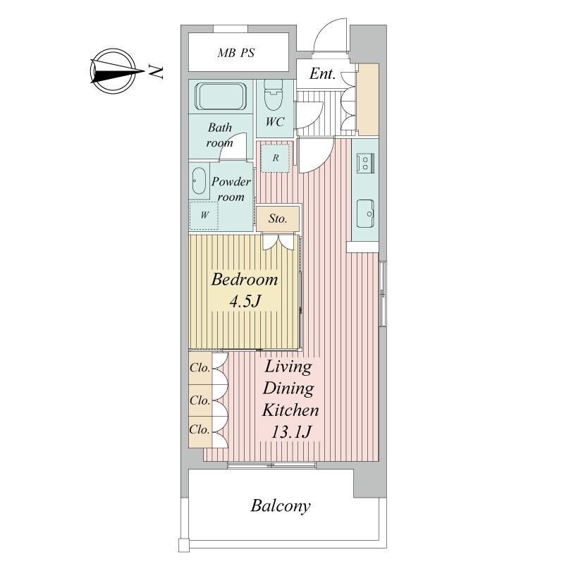 シュロスミーナ晩翠通の物件間取画像