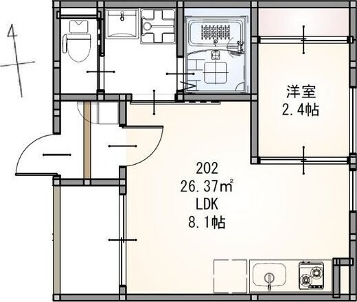 R-SMART 仙台宮千代の物件間取画像