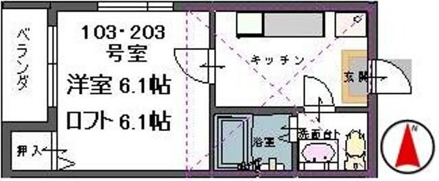 ロフトハウス長町の物件間取画像
