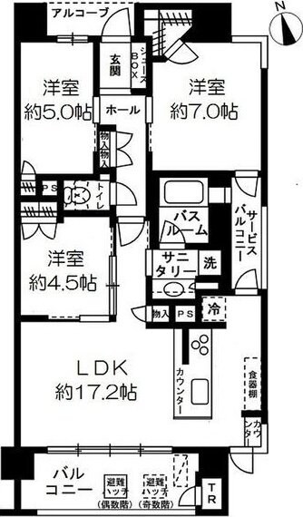 プレミスト仙台本町レジデンスの物件間取画像