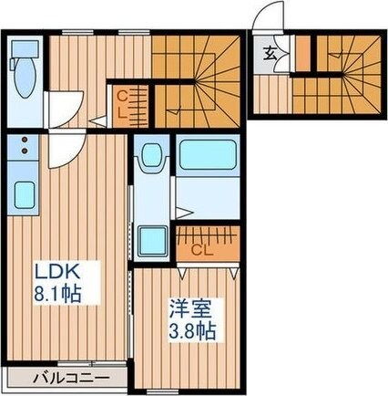 グランクレストB棟の物件間取画像