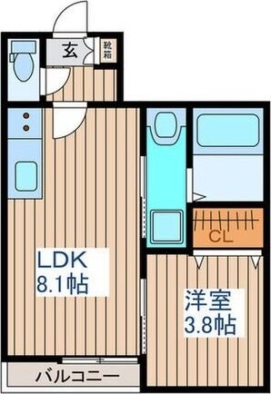 グランクレストB棟の物件間取画像