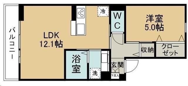 ドミール旭ケ丘駅前の物件間取画像