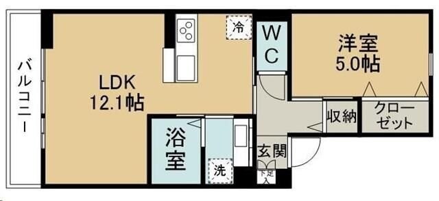 ドミール旭ケ丘駅前の物件間取画像