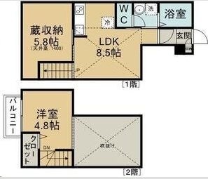 メゾンヤマダの物件間取画像