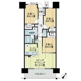 デュオヒルズ仙台ザ・マークスの物件間取画像