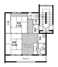 ビレッジハウス仙台鶴ケ谷五丁目8号棟の物件間取画像