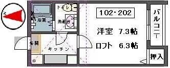 サザンパラダイスの物件間取画像