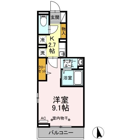 D-roomあすと長町 IVの物件間取画像