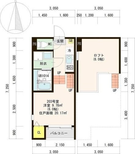 グレーステラス福住(福住町(5)A)の物件間取画像