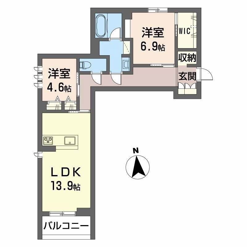 ベレオグリスィーヌの物件間取画像