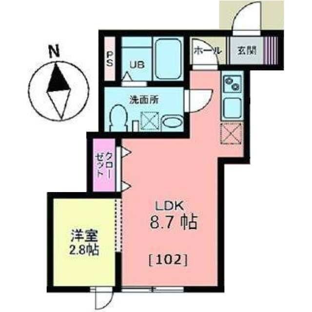 メリディアン白鳥の物件間取画像
